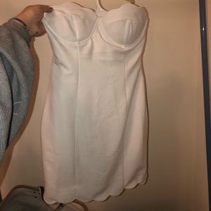 Popcherry White Strapless Bodycon Dress